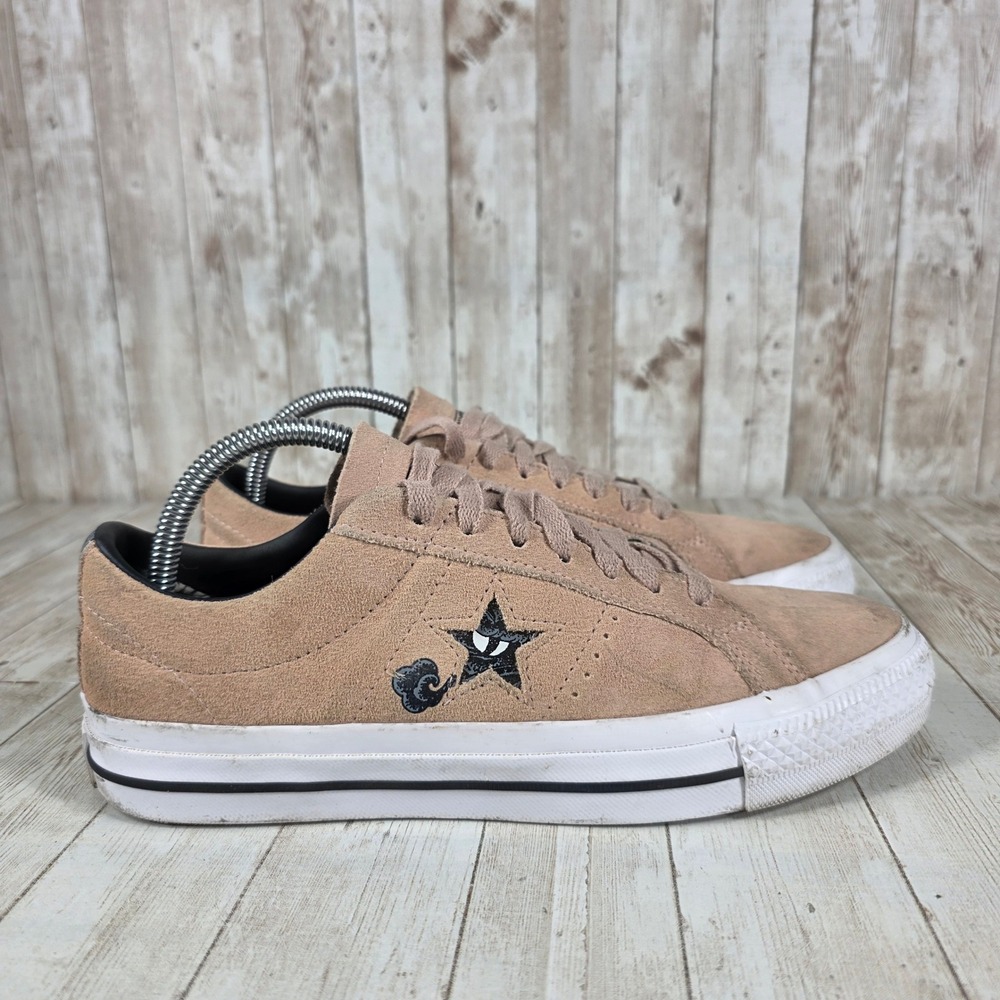Converse One‎ Star Suede Low Top Peach Pink Cherry Blossom Floral Women 7.5